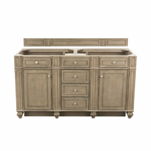 James Martin Vanities Bristol 60in Double Vanity Cabinet, Whitewashed Walnut 157-V60D-WW